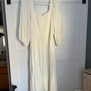 LC Lauren Conrad Cream Long Sleeve Dress